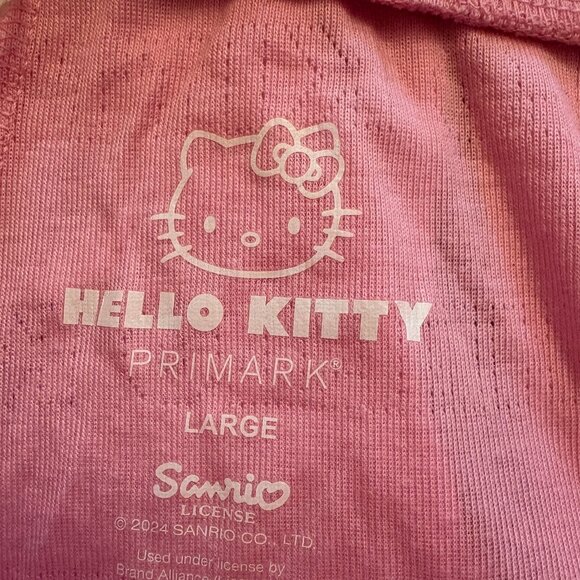HELLO KITTY WIDE LEG LOUNGE PANTS PJ PANTS - SIZE L NWOT - Picture 5 of 5